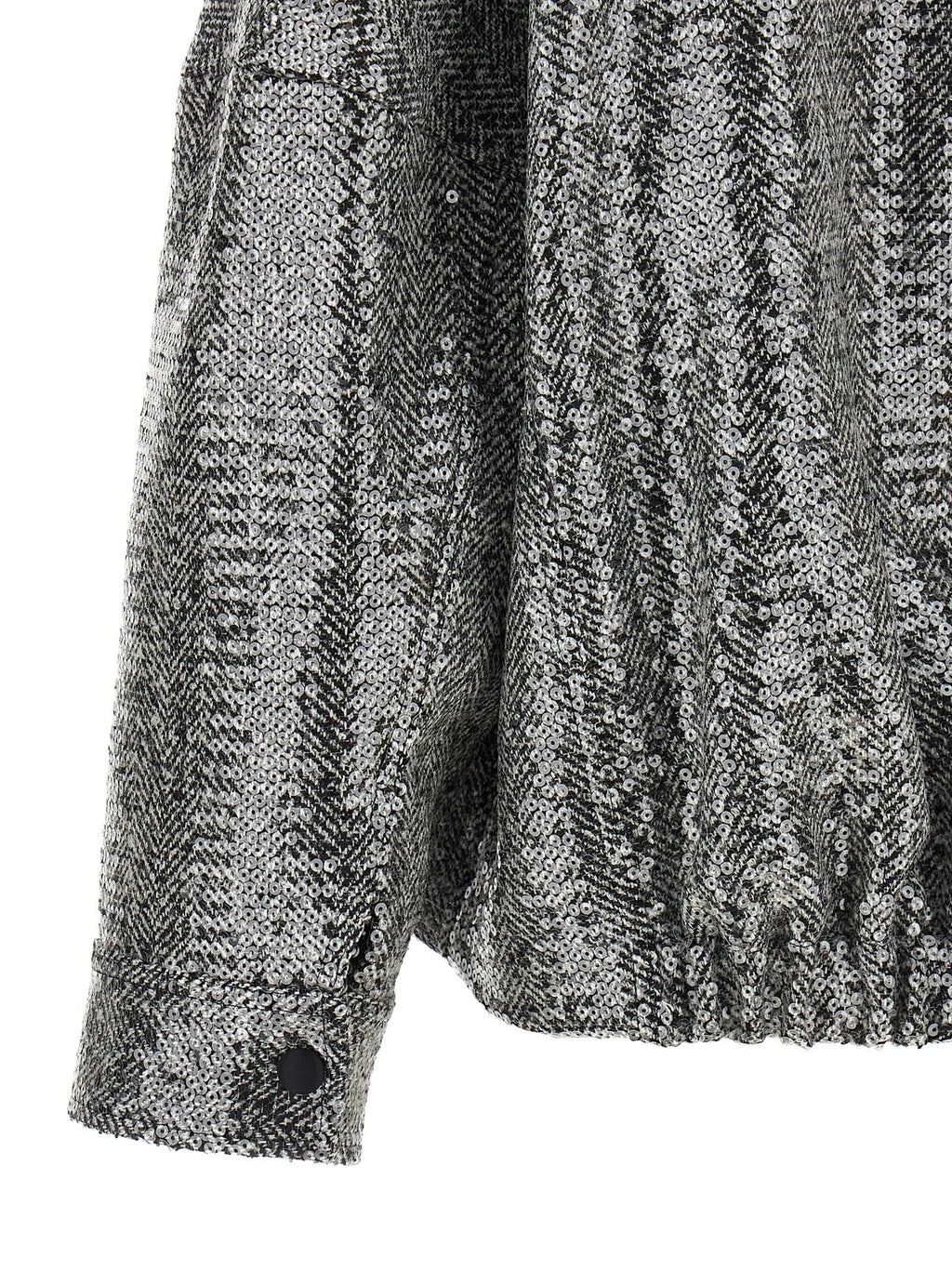 Silver Polyester Bomber