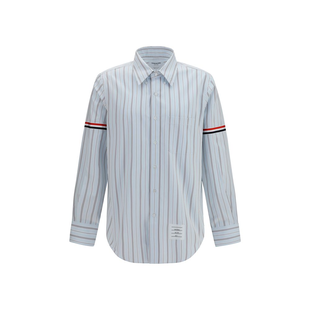 Blue Cotton Grosgrain Poplin Shirt