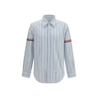Blue Cotton Grosgrain Poplin Shirt