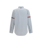 Blue Cotton Grosgrain Poplin Shirt