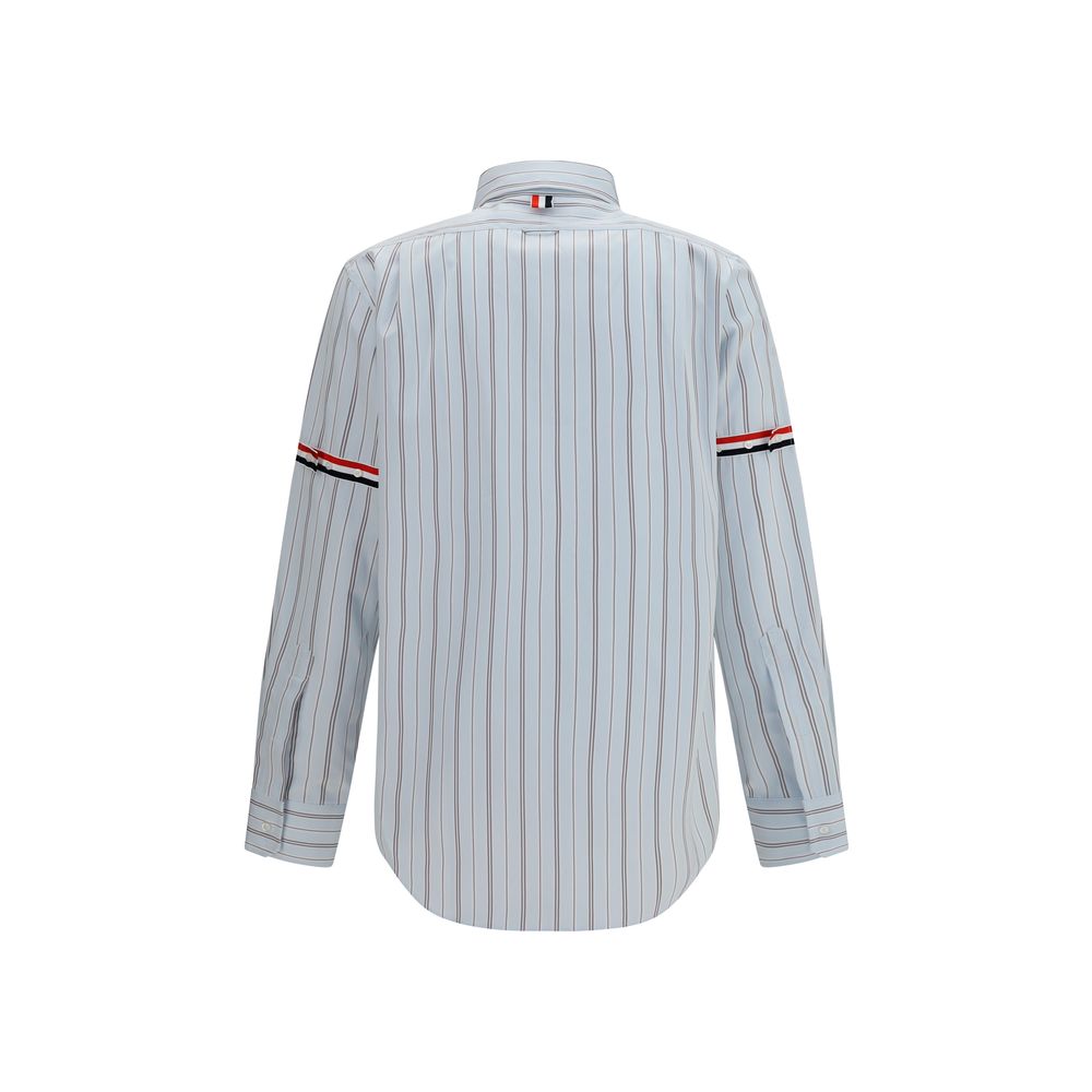 Blue Cotton Grosgrain Poplin Shirt