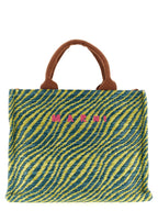 Multicolor Polyamide Woven Handbag