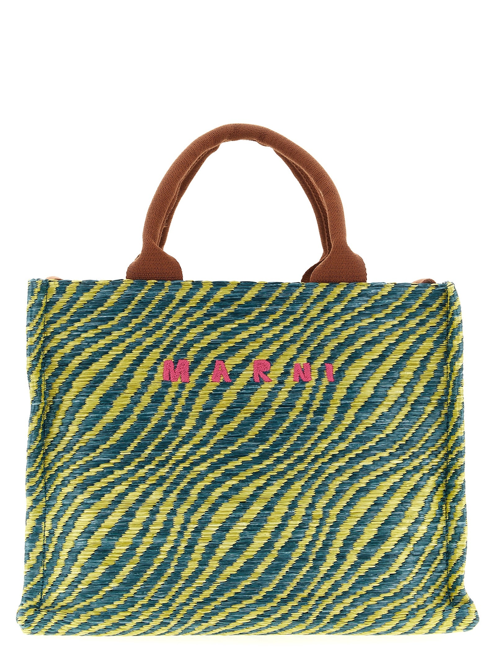 Multicolor Polyamide Woven Handbag