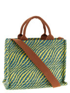 Multicolor Polyamide Woven Handbag