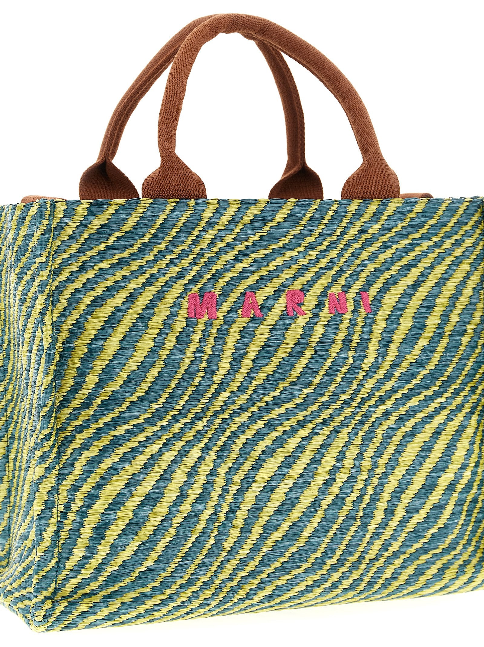 Multicolor Polyamide Woven Handbag