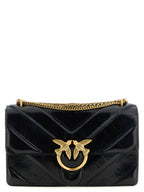 Black Calfskin Love Shoulder Bag