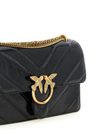Black Calfskin Love Shoulder Bag