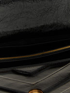 Black Calfskin Love Shoulder Bag