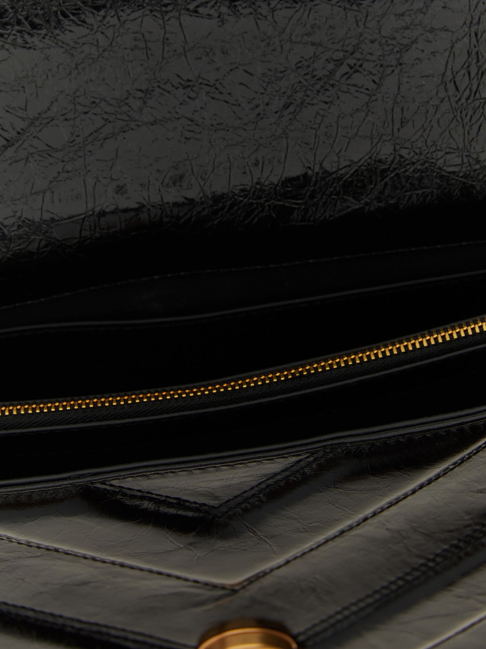 Black Calfskin Love Shoulder Bag