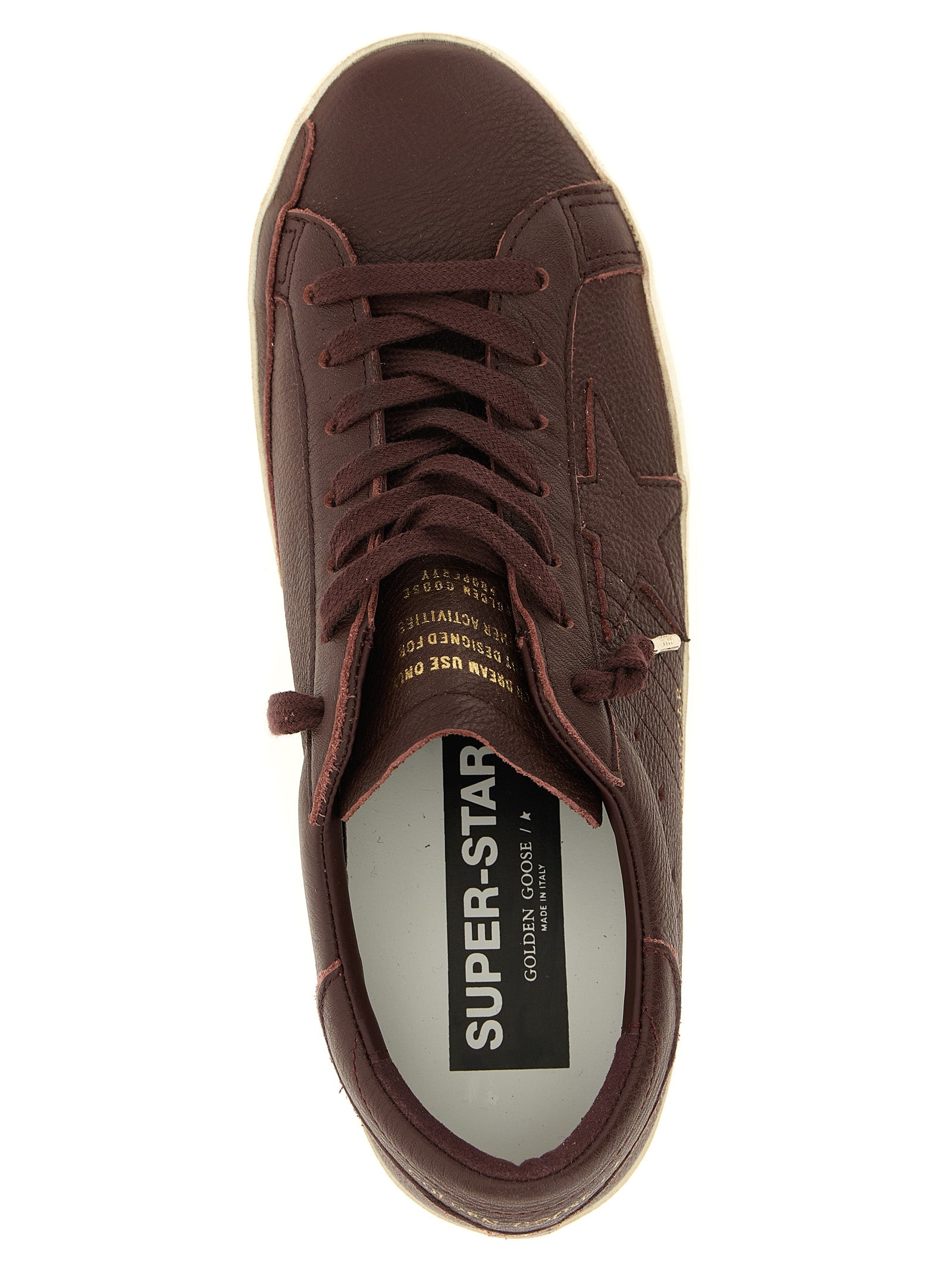 Bordeaux Cowhide Low Top Sneakers