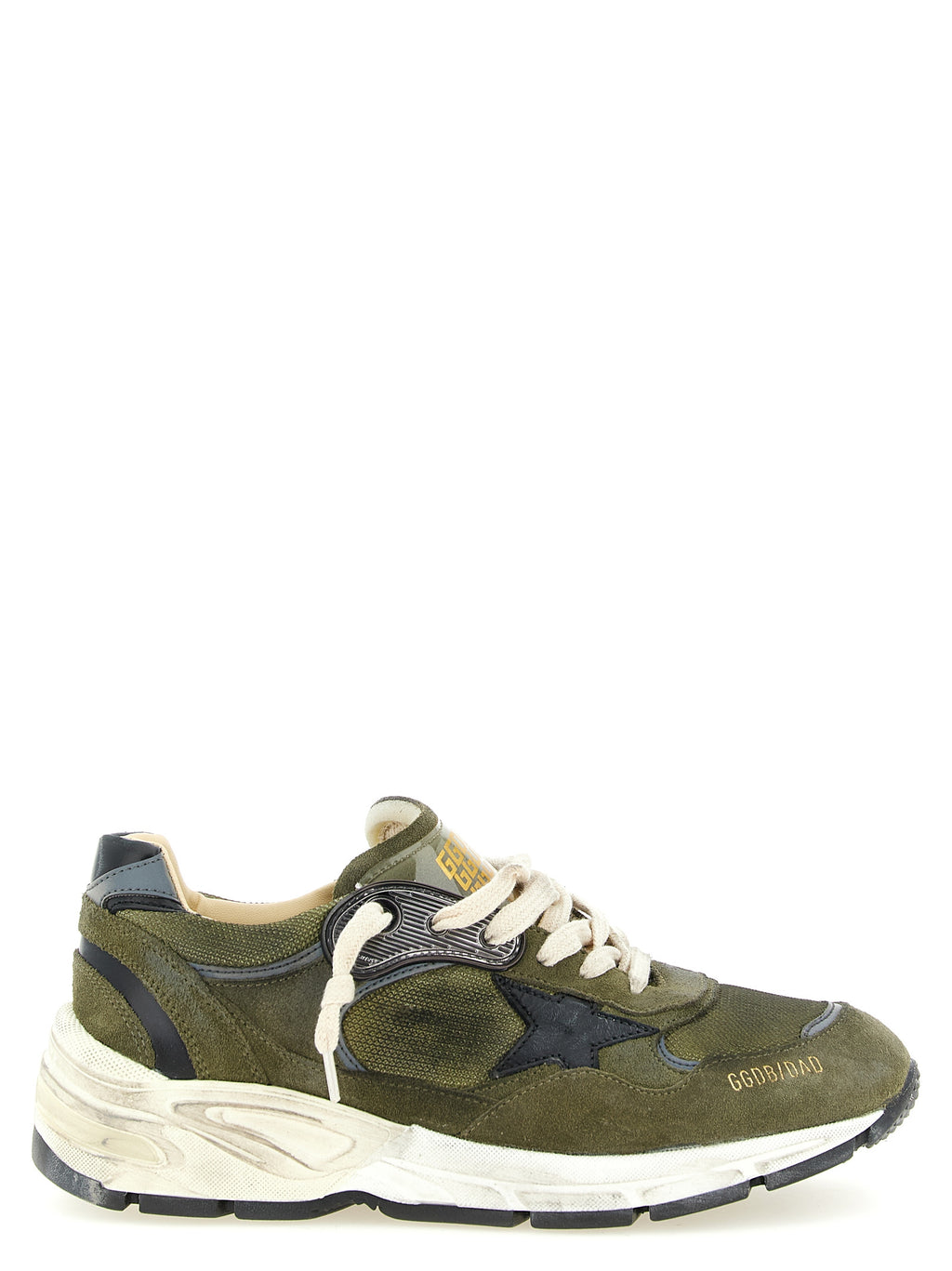 Olive Suede & Mesh Running Dad Sneakers
