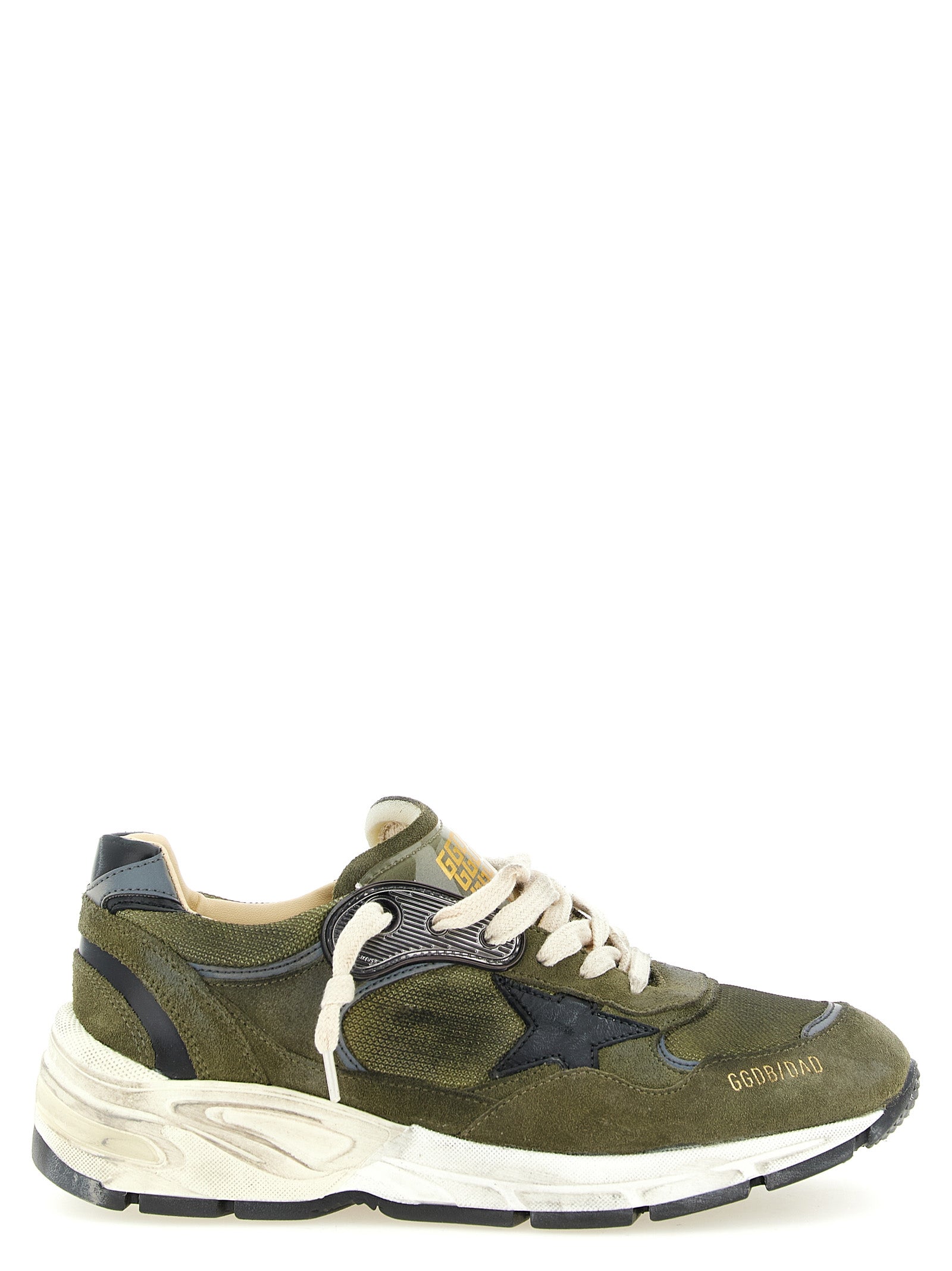 Olive Suede & Mesh Running Dad Sneakers