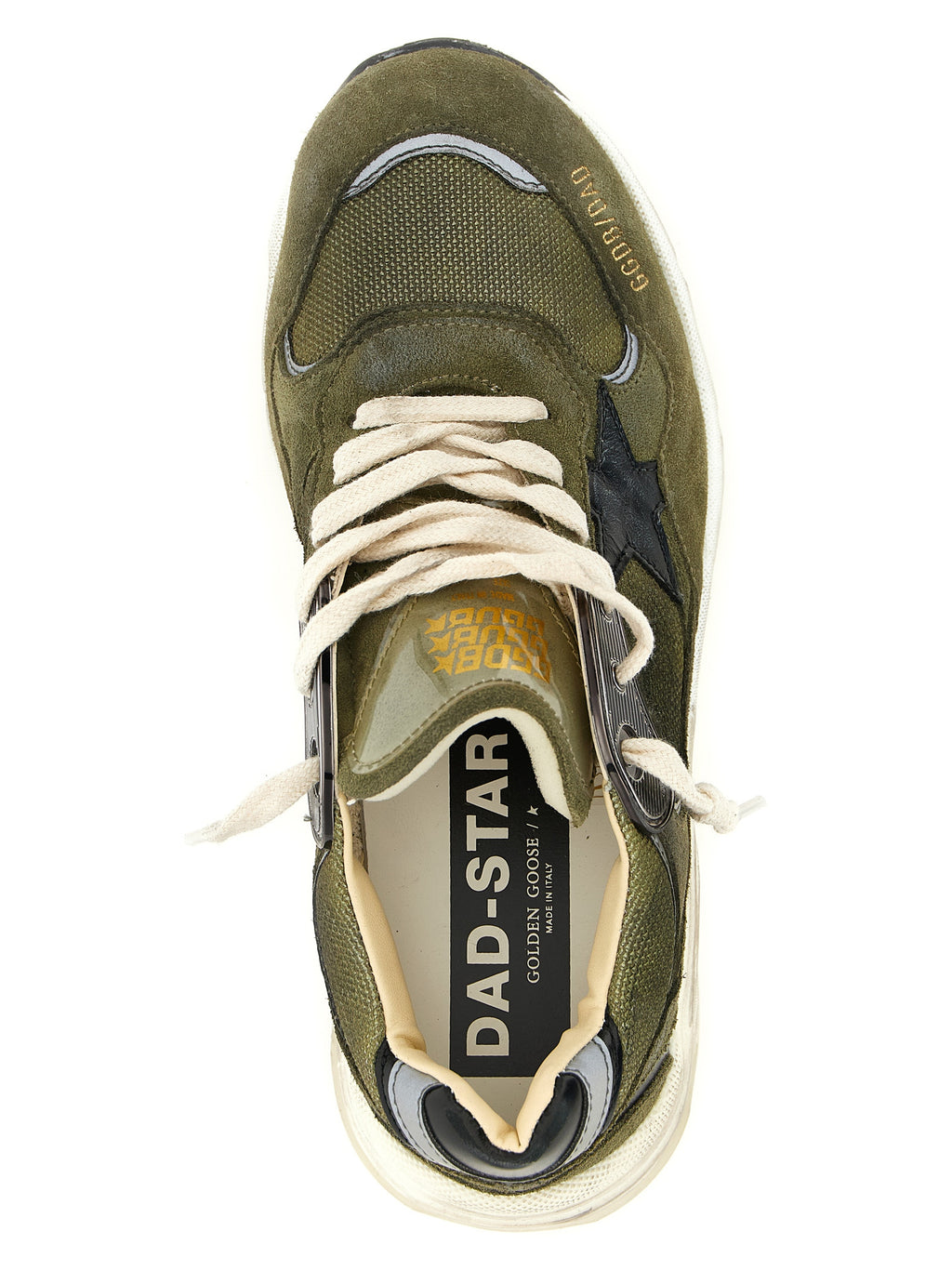 Olive Suede & Mesh Running Dad Sneakers