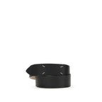 Black Calfskin Four-Stitch Belt