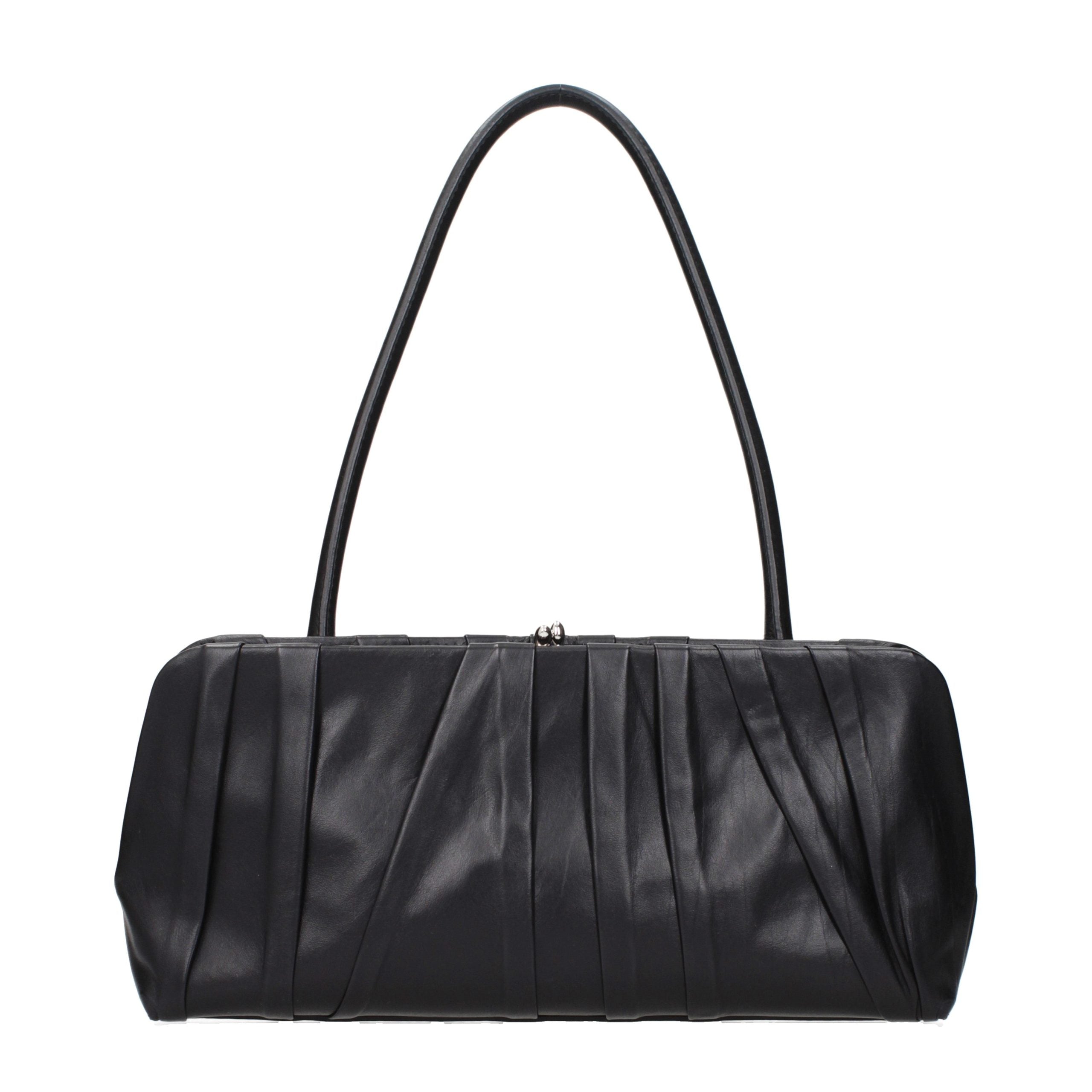 Black Leather Shoulder Bag