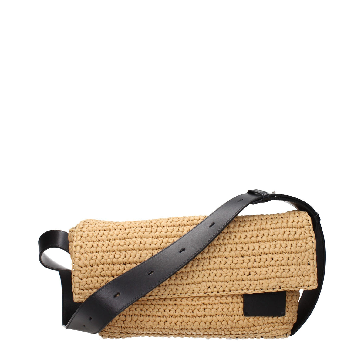 Beige Raffia Crossbody