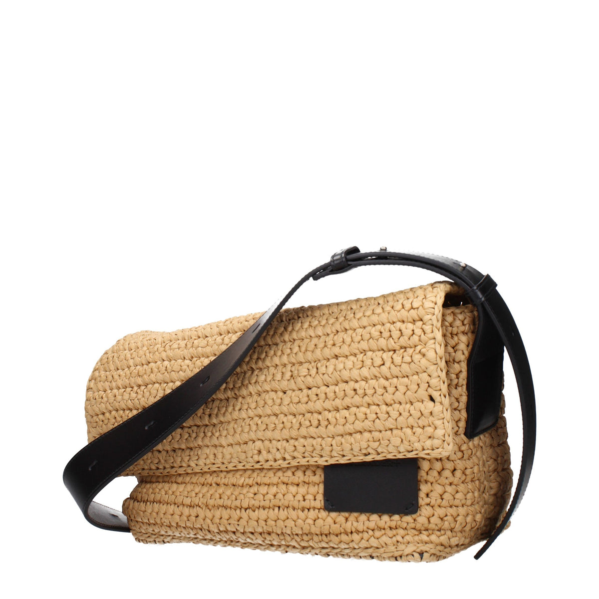 Beige Raffia Crossbody