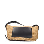 Beige Raffia Crossbody