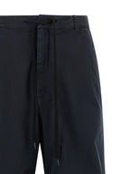 Blue Wide-Leg Cotton Trousers