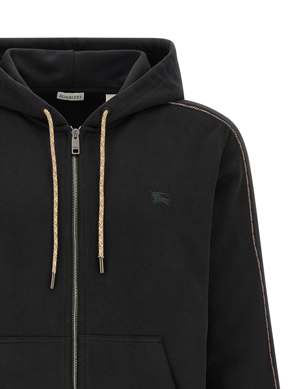Black Cotton Hoodie