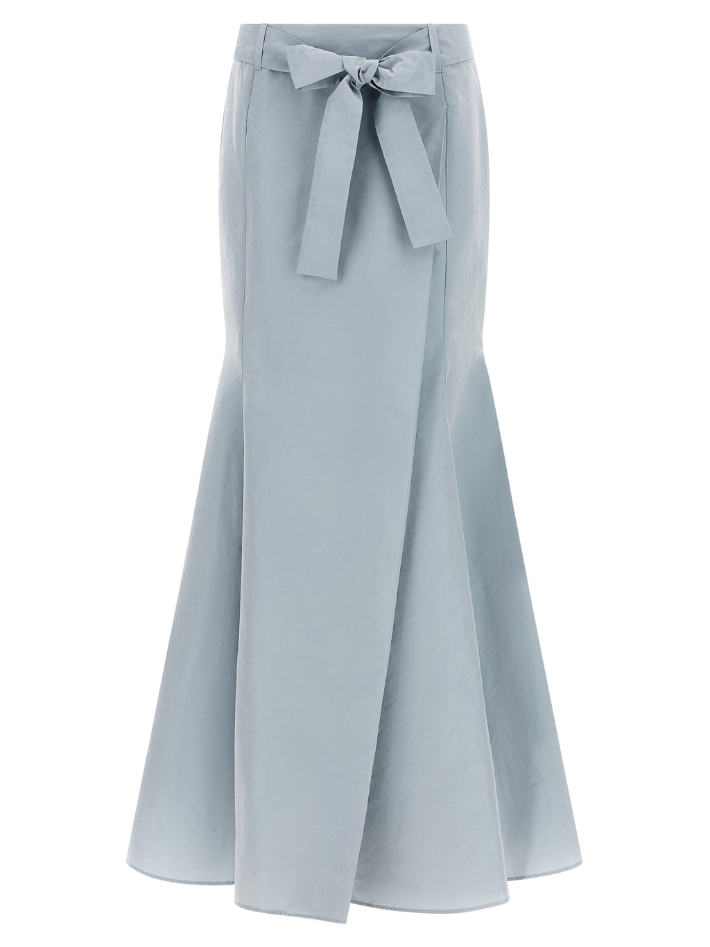 Powder Blue Taffeta Mermaid Mini Skirt