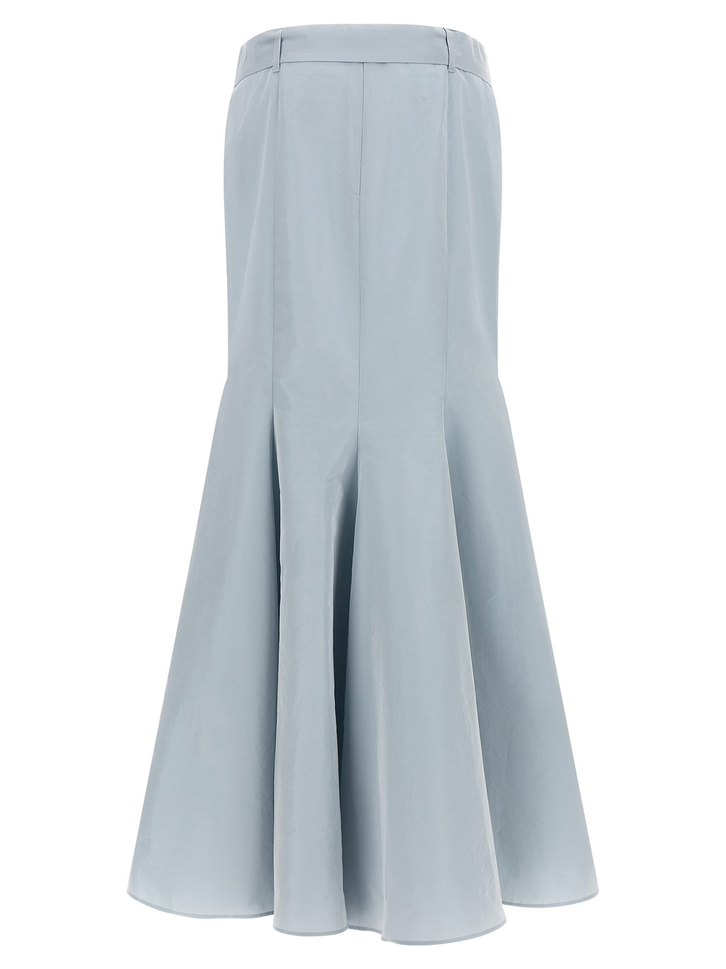 Powder Blue Taffeta Mermaid Mini Skirt