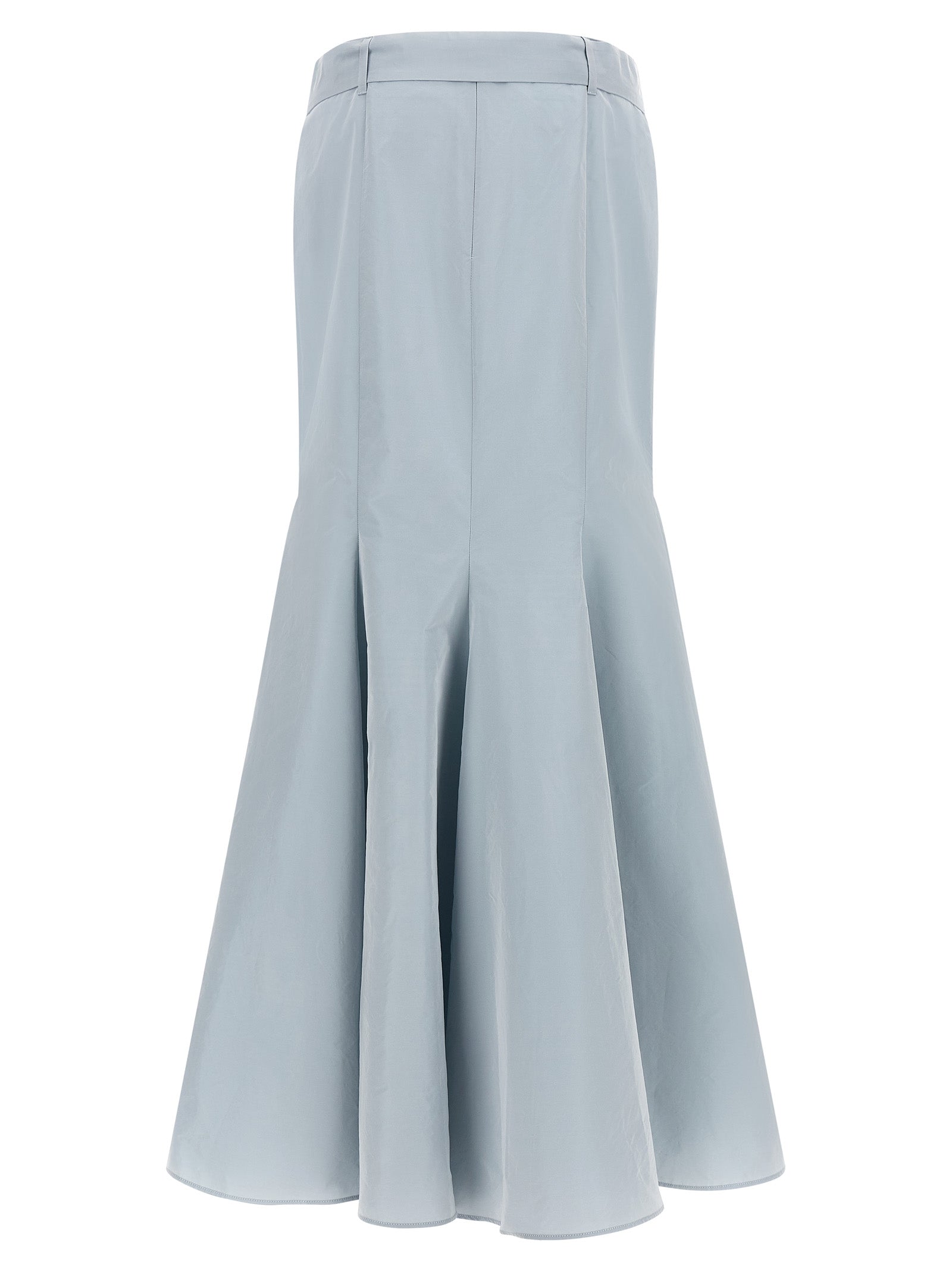 Powder Blue Taffeta Mermaid Mini Skirt