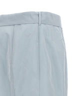 Powder Blue Taffeta Mermaid Mini Skirt