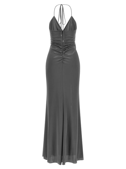 Anthracite Acetate Long Dress