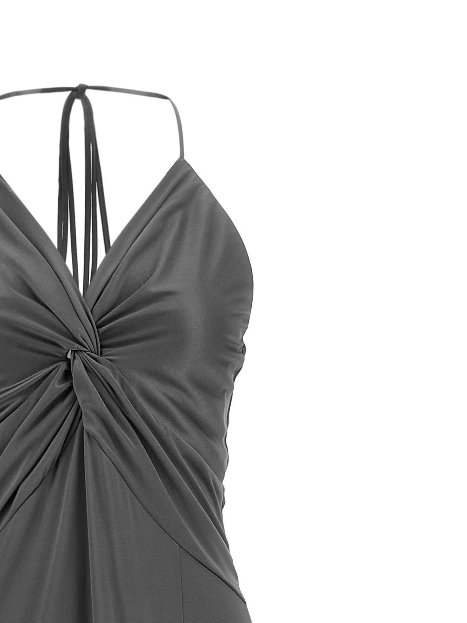 Anthracite Acetate Long Dress