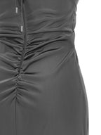 Anthracite Acetate Long Dress