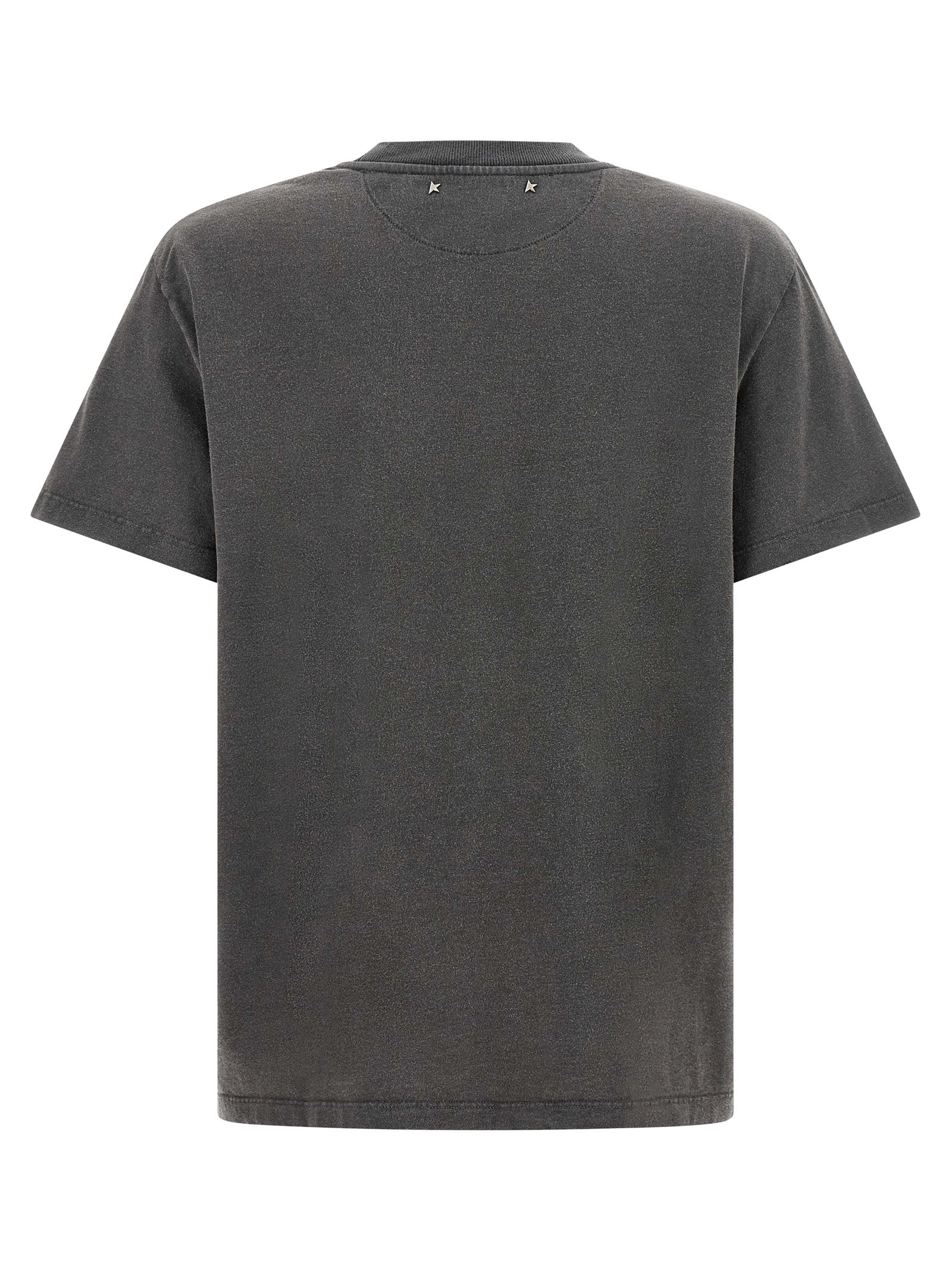 Dark Gray Cotton Jersey Crewneck T-Shirt