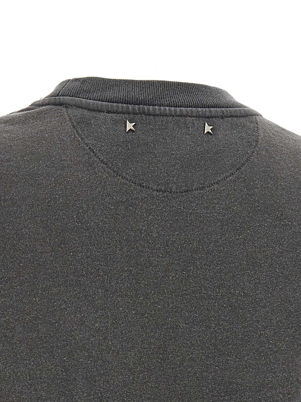 Dark Gray Cotton Jersey Crewneck T-Shirt