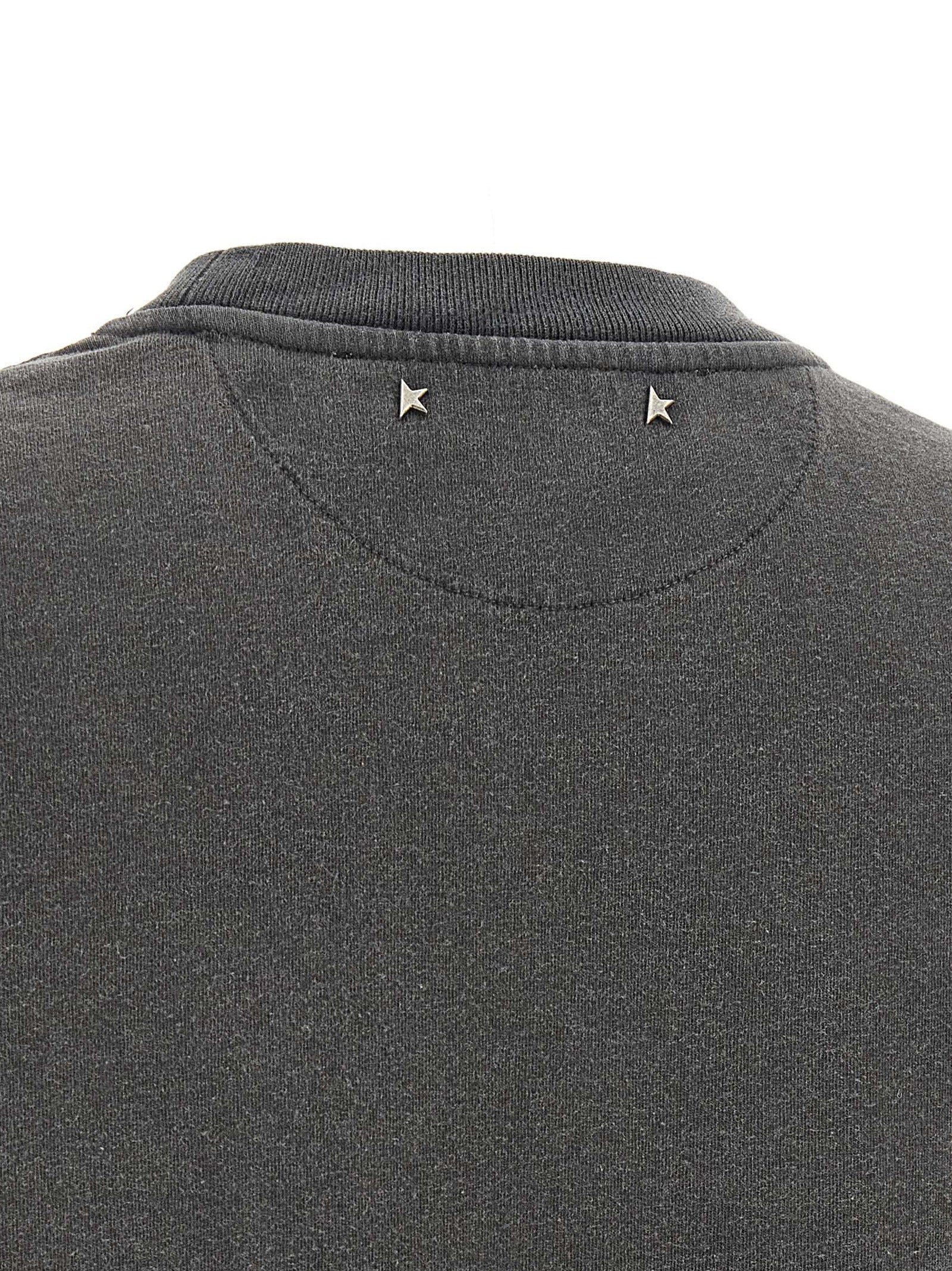 Dark Gray Cotton Jersey Crewneck T-Shirt