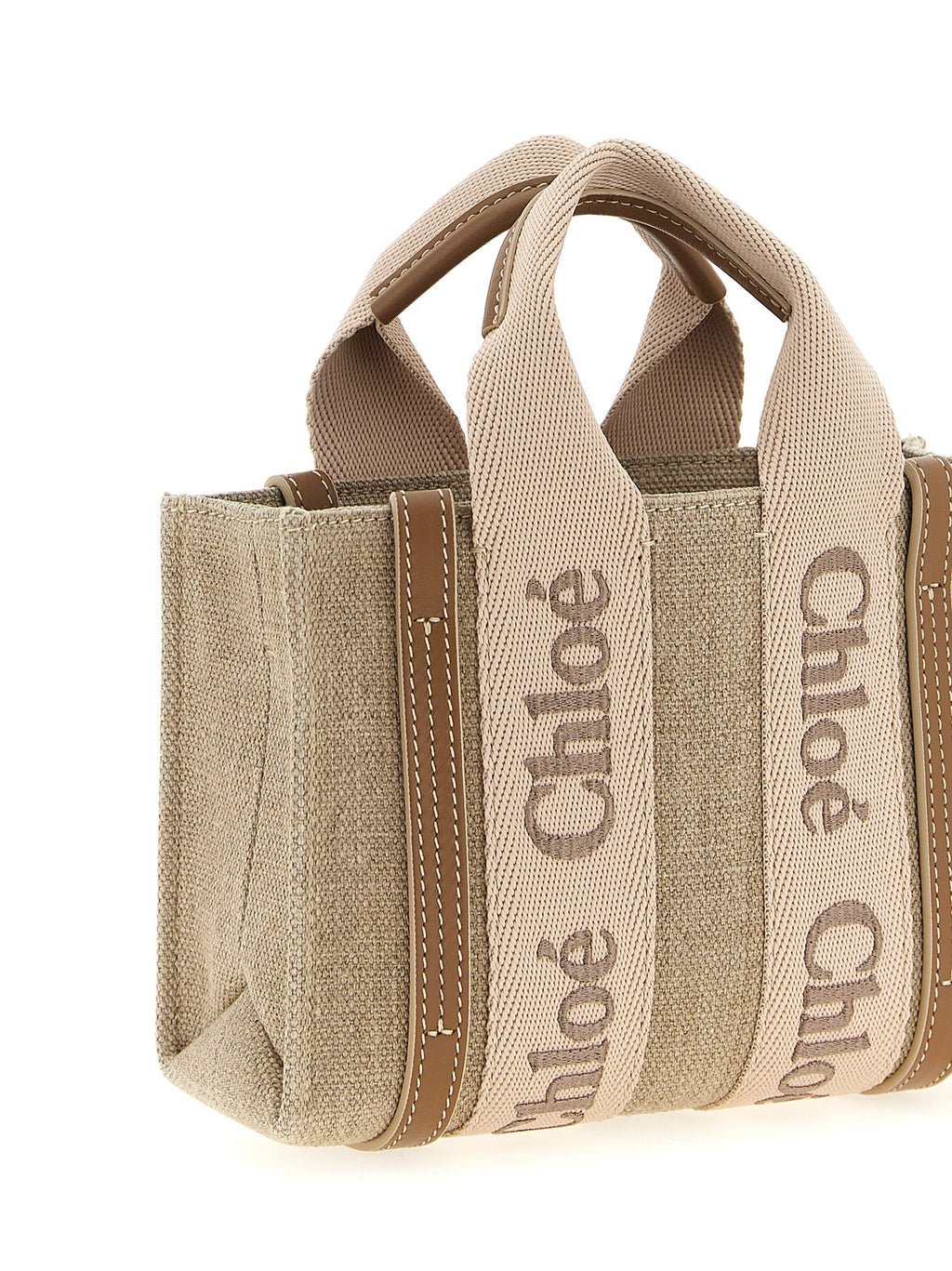 Linen Woody Mini Handbag