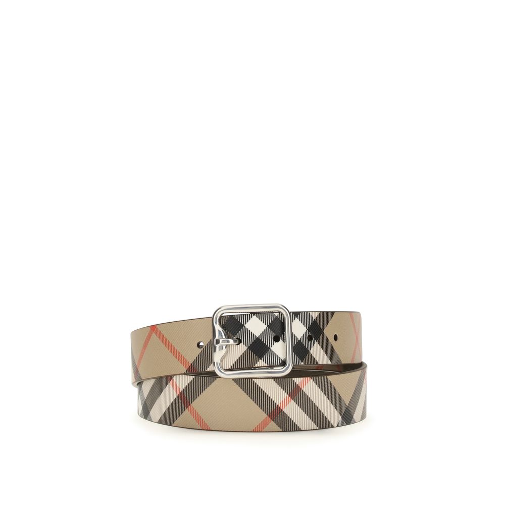 Reversible Check Belt in Calfskin