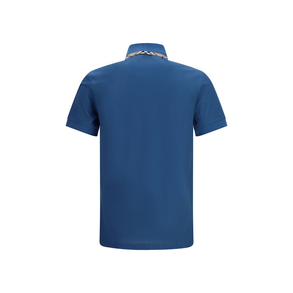 Cotton Piqué Polo with Check Trim