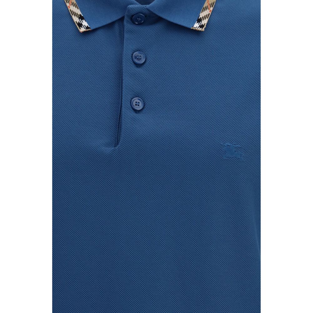 Cotton Piqué Polo with Check Trim