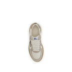 Calf Leather & Suede Terrace Check Low Top Sneakers