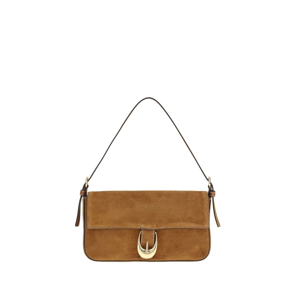 Brown Calfskin Harlow Shoulder Bag