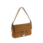 Brown Calfskin Harlow Shoulder Bag