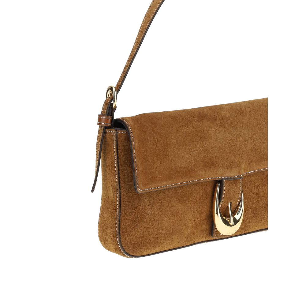 Brown Calfskin Harlow Shoulder Bag