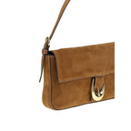 Brown Calfskin Harlow Shoulder Bag