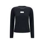 Brown Virgin Wool Crewneck T‑Shirt
