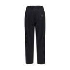 Polyester‑Merino Wool Drawstring Straight‑Leg Pants
