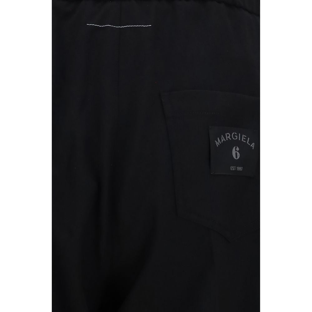 Polyester‑Merino Wool Drawstring Straight‑Leg Pants