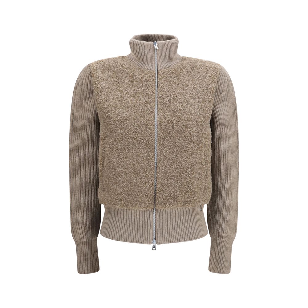 Beige Merino Wool Cardigan