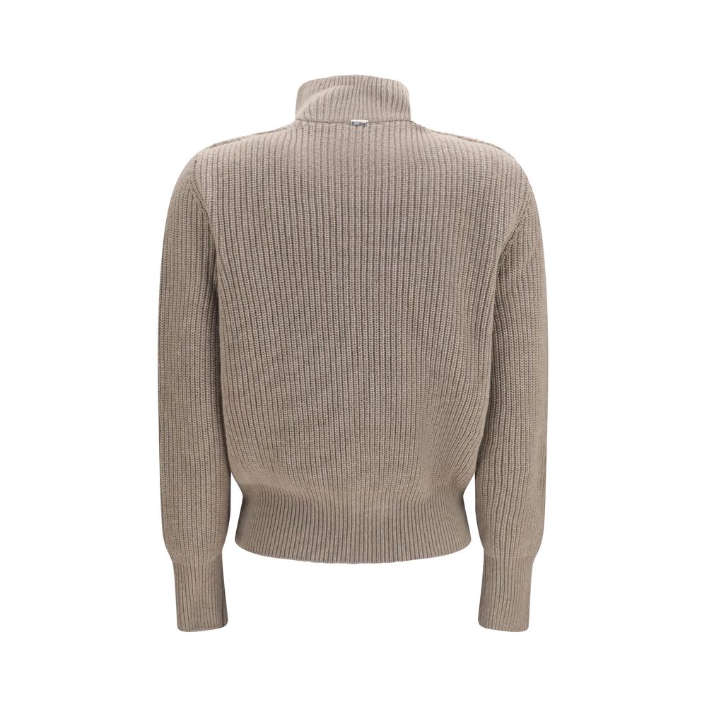 Beige Merino Wool Cardigan