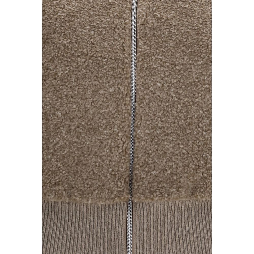 Beige Merino Wool Cardigan