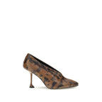 Brown Calfskin High Heel Pumps